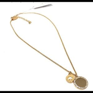 Kate Spade Spot The Spade Gold Pave Charm Necklace